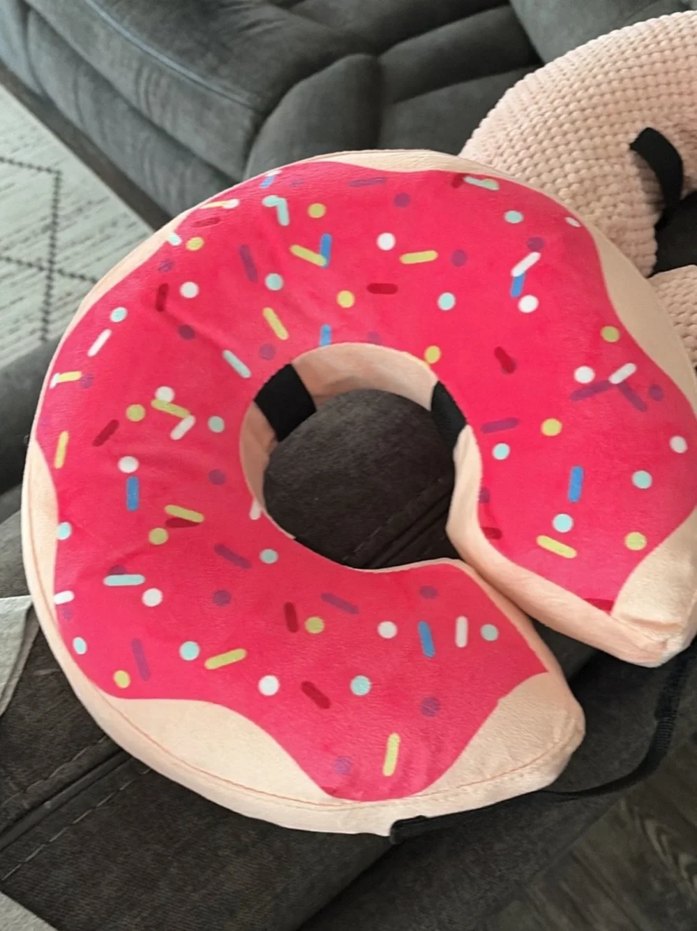 Donut Sprinkles inflatable dog cone collar